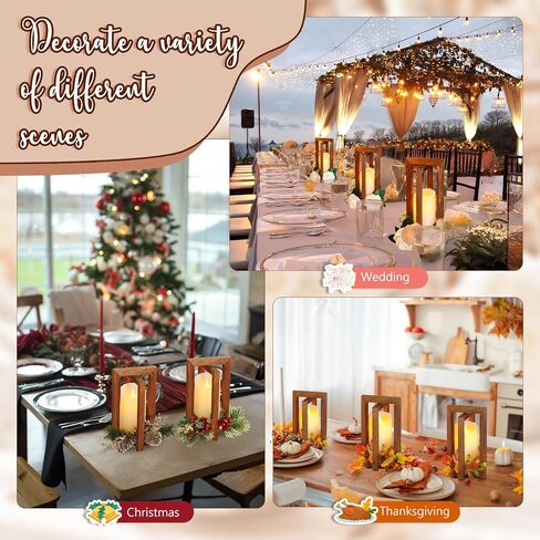 10Pcs Wedding Centerpieces for Tables, Foldable Wooden Centerpieces for Tables Centerpieces for Wedding Reception, Brown Rustic Lantern Centerpieces for Tables Wedding Indoor Decorations in Saudi Arabia