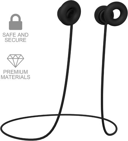 DOB SECHS 2Pack Silicone Earplugs Cord, Compatible with Loop Quiet/Engage/Experience/Vibes, Sports Running Connector Cord for Earplugs with Removable Tips, Black+Black in Saudi Arabia