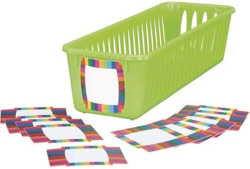 Really Good Stuff Storage Baskets, Set of 6 - Rainbow Colors with Sliding Lids - Plastic Mesh Bins for Pencils, Markers, Art Supplies - 3.25x10x2.5 inches in Saudi Arabia