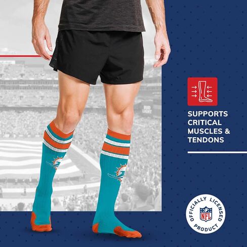 For Bare Feet NFL Adult Knee High-Performance Socks, Unisex Design, Recovery Wellness Exercise Accessory in Saudi Arabia