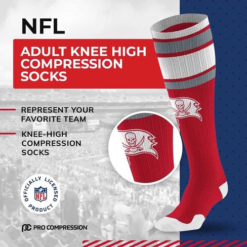 For Bare Feet NFL Adult Knee High-Performance Socks, Unisex Design, Recovery Wellness Exercise Accessory in Saudi Arabia