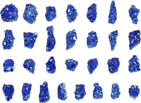 AMOYSTONE 1 Lb Bulk Amethyst Cluster Natural Blue Electroplated Crystal Raw Purple Quartz Crystals Amethyst Cluster Wholesale for Home Decor Gifts Reiki in Saudi Arabia