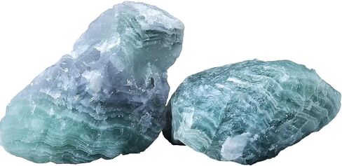 Raw Fluorite Rock Stone Green Striped Fluorite Rough Healing Crystal Gemstone Specimen Home Decor 1.1lb in Saudi Arabia