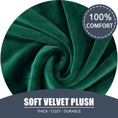 غطاء أريكة قابل للتمدد مكون من 4 قطع من CONRUSER، أغطية أريكة مخملية ناعمة كبيرة الحجم لـ 3 وسائد وواقي أثاث سميك للحيوانات الأليفة والأطفال (أخضر) in Kuwait