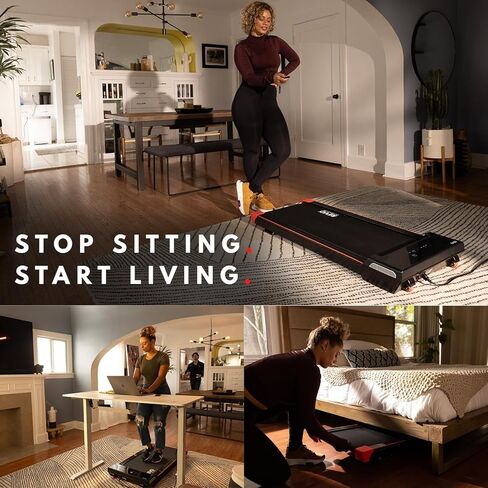 جهاز سير للمشي من ريفو للمنزل مع جهاز تحكم عن بعد | أجهزة المشي المحمولة تحت المكتب بنطاق سرعة يتراوح من 0.5 إلى 4 ميل في الساعة | أقصى وزن 300 رطل وأقصى ارتفاع 6 أقدام و6 بوصات | مدعومة بوعد لمدة عامين in Kuwait