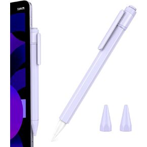 TiMOVO Holder Case Compatible with Apple Pencil (USB-C), TPE Protective iPad Pencil Cover Skin Sleeve with 2 Pen Caps, Supports Magnetic Attachment, Light Pink