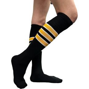 Unisex Knee High Striped Similar Baseball Team Style Sport Socks in Kuwait