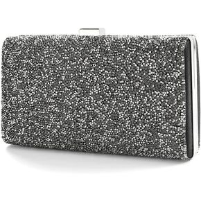 ELABEST Glitter Evening Clutch Bag Double Sided Diamond Bag Crossbody Purse Wedding Party Bag for Women