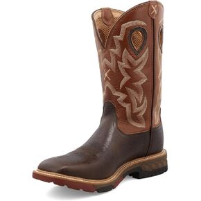 Twisted X Men's 12" Western Work Boot, Soft Toe, EE, 13