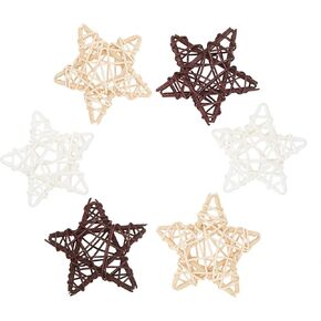 Airssory 10 Pcs Star Rattan Fragrance Diffuser Replacement Accessories Essential Oil Aroma Diffuser Sticks for Christmas Party Tree Hanger Pendant Home Decor - 59.5mm