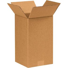 PARTNERS BRAND 7x7x12 Tall Corrugated Boxes, Tall, 7L x 7W x 12H, Pack of 25 | Shipping, Packaging, Moving, Storage Box for Home or Business, Strong Wholesale Bulk Boxes