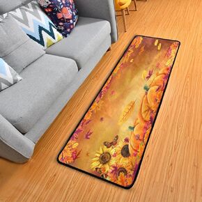 Pink Ghost Area Rug Non Skid, Washable Hallway Runner Rugs Laundry Room Rug Mats Soft Kitchen Absorbent Floor Mat Carpet for Entrance Bedroom Living Room 72x24in