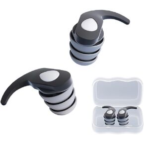Ear Plugs for Sleeping and Swimming - Silicone Reusable Washable Earplugs for Noise Reduction, Noise Cancelling Ear Plugs, Sound Blocking Ear Plugs for Sleep, Flights, Snoring, Work, Studying