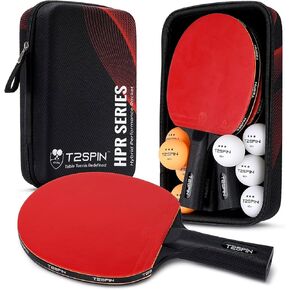 Ping Pong Paddles Set of 2 - Hi Performance Table Tennis Paddles - 3 x Ping Pong Balls - Ping Pong Set for All Players - Ping Pong Paddle Set of 2 with 3 Balls