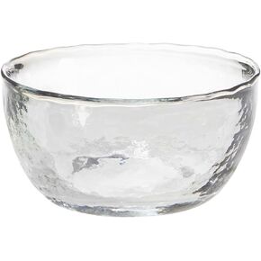 47th & Main Decorative Bowls Recycled Hammered Glass Bowl For Home Décor, Small, Clear