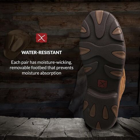Twisted X Men's 11" Nano Toe Boot - Pull-On Cowboy Boots Crafted with Nano Composite Safety Toe, DuraTWX Hybrid Performance Leather, CellSole Footbed, and Leather Pull Holes, Charcoal & Tan, 7.5 M in Saudi Arabia