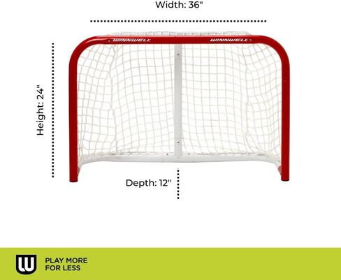 Winnwell Proform Regulation Size Hockey Net - Heavy Duty Ice Hockey Goal - Indoor & Outdoor Sports Net Goalie - Backstop Practice Net for Street, Field, Pond & Rink in Saudi Arabia
