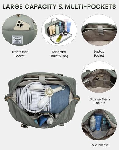 LOVEVOOK Travel Bag Weekender Bags for Women, Carry on Overnight Bag with Shoe Compartment,Duffle Bag with Laptop Pocket,Hospital Bag for Labor Delivery,Gym Tote Bag with Toiletry Bag in Saudi Arabia