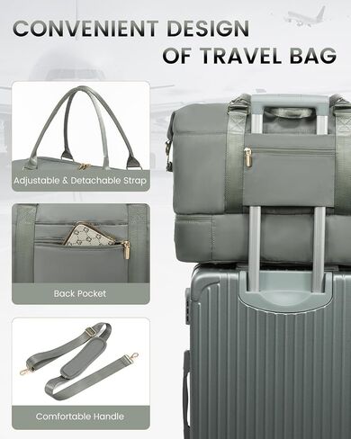 LOVEVOOK Travel Bag Weekender Bags for Women, Carry on Overnight Bag with Shoe Compartment,Duffle Bag with Laptop Pocket,Hospital Bag for Labor Delivery,Gym Tote Bag with Toiletry Bag in Saudi Arabia