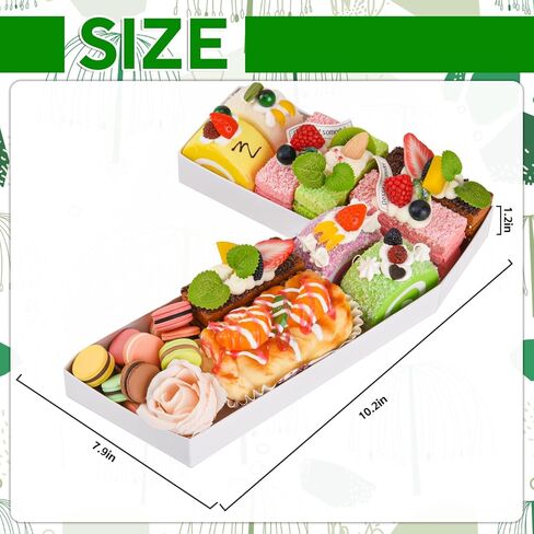 رقم الورق المقوى للفحم مقاس 10.2 بوصة، صينية قابلة للتعبئة رقم 7، صندوق ورقي لتزيين حفلات أعياد الميلاد والذكرى السنوية، حاوية كب كيك حلوى الشوكولاتة in Kuwait