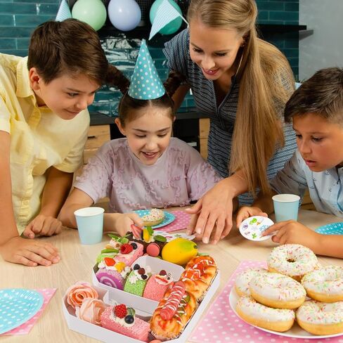 رقم الورق المقوى للفحم مقاس 10.2 بوصة، صينية قابلة للتعبئة رقم 7، صندوق ورقي لتزيين حفلات أعياد الميلاد والذكرى السنوية، حاوية كب كيك حلوى الشوكولاتة in Kuwait