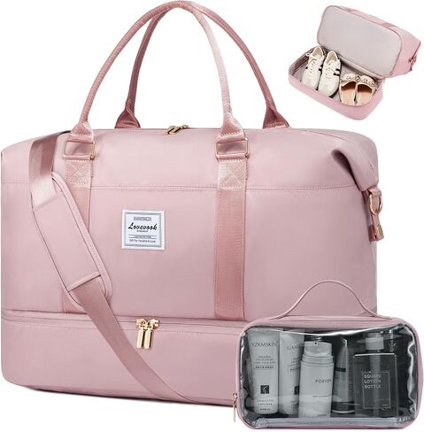 LOVEVOOK Travel Bag Weekender Bags for Women, Carry on Overnight Bag with Shoe Compartment,Duffle Bag with Laptop Pocket,Hospital Bag for Labor Delivery,Gym Tote Bag with Toiletry Bag in Saudi Arabia