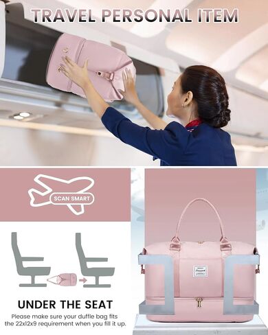 LOVEVOOK Travel Bag Weekender Bags for Women, Carry on Overnight Bag with Shoe Compartment,Duffle Bag with Laptop Pocket,Hospital Bag for Labor Delivery,Gym Tote Bag with Toiletry Bag in Saudi Arabia