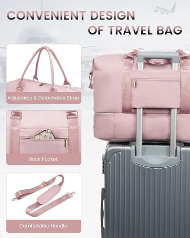 LOVEVOOK Travel Bag Weekender Bags for Women, Carry on Overnight Bag with Shoe Compartment,Duffle Bag with Laptop Pocket,Hospital Bag for Labor Delivery,Gym Tote Bag with Toiletry Bag in Saudi Arabia