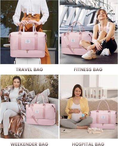 LOVEVOOK Travel Bag Weekender Bags for Women, Carry on Overnight Bag with Shoe Compartment,Duffle Bag with Laptop Pocket,Hospital Bag for Labor Delivery,Gym Tote Bag with Toiletry Bag in Saudi Arabia