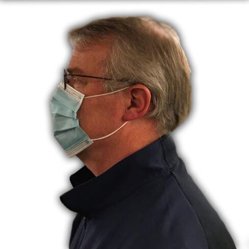 MAGID MM001 Disposable Face Masks with Adjustable Nose Clip, Triple-Layer Construction, Non-Woven Material, Blue, 1,000 Masks in Saudi Arabia