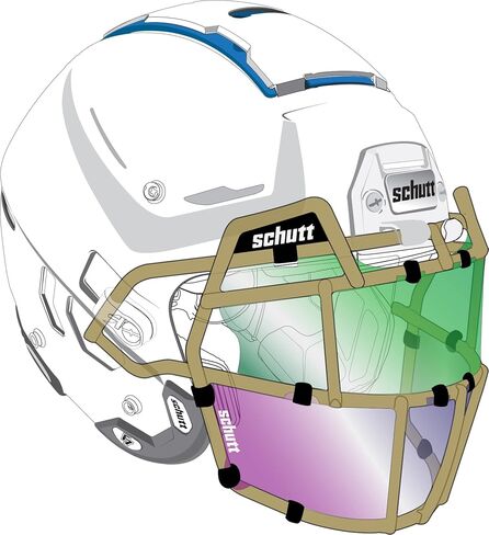 Schutt Splash Shield لقناع الوجه لخوذة كرة القدم - يحسن النظافة ويحمي من السعال والعطس والبصق والعرق - شفاف غير ملون لسهولة الرؤية in Saudi Arabia