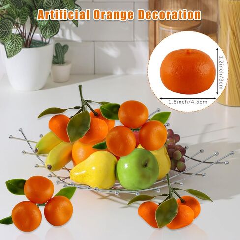 Artificial Orange, 5 Clusters Mini Fake Orange Simulation Fruits for Realistic Model Decoration Wedding Home Party Kitchen Festival Bowl Tray in Kuwait