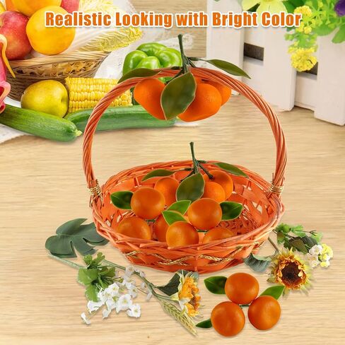 Artificial Orange, 5 Clusters Mini Fake Orange Simulation Fruits for Realistic Model Decoration Wedding Home Party Kitchen Festival Bowl Tray in Kuwait