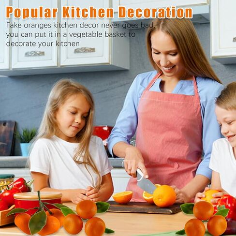 Artificial Orange, 5 Clusters Mini Fake Orange Simulation Fruits for Realistic Model Decoration Wedding Home Party Kitchen Festival Bowl Tray in Kuwait