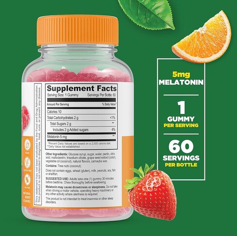 Lifeable Melatonin 20mg - Great Tasting Natural Flavor Gummy Supplement - Gluten Free Vegetarian GMO-Free Chewable - for Help Falling Asleep and Staying Sleep - for Adults, Man, Women - 60 Gummies in Saudi Arabia
