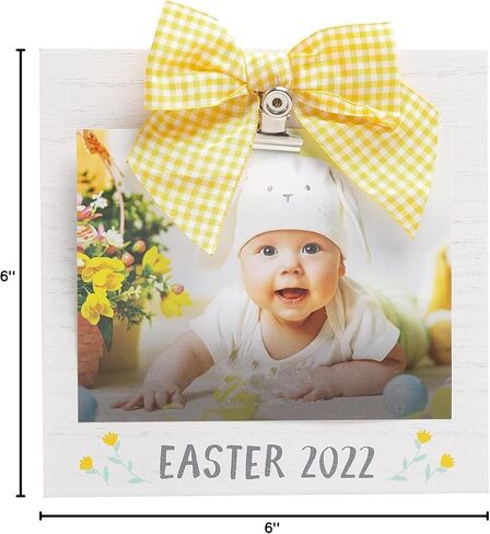 Little Pear Easter 2022 Pictures with the Easter Bunny Baby Keepsake Frame, Rustic Baby’s First Year Holiday Frame, Easter Décor Baby Photo Frame in Saudi Arabia