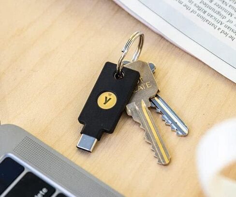 Yubico - Security Key NFC - Black - Two-Factor authentication (2FA) Security Key, Connect via USB-A or NFC, FIDO U2F/FIDO2 Certified in Saudi Arabia