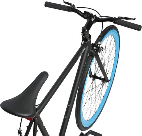 AVASTA Single-Speed Fixed Gear Urban Commuter Bike for Women and Men, Lightweight Unisex Fixie Bike, Flat Handlebar Flip Flop Hub City Road Bicycle, 54 Color Black in Saudi Arabia