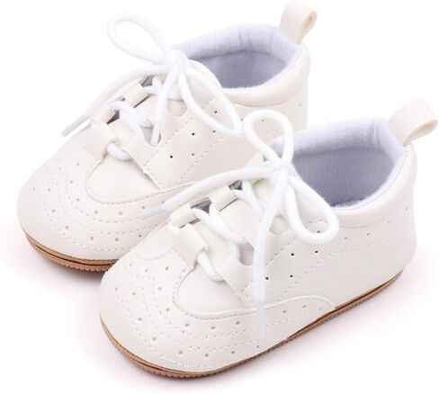 HsdsBebe Baby Boys Girls Oxford Shoes PU Leather Soft Rubber Sole Sneakers Anti-Slip Toddler Ankle Boots Infant Walking Shoes Moccasins in Saudi Arabia