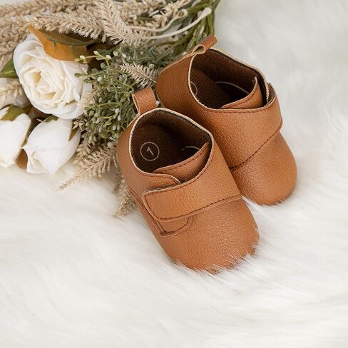 HsdsBebe Baby Boys Girls Oxford Shoes PU Leather Soft Rubber Sole Sneakers Anti-Slip Toddler Ankle Boots Infant Walking Shoes Moccasins in Saudi Arabia