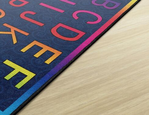 Flagship Carpets Cheery Alphabet Rainbow ABC Area Rug for Children's Classroom Mat, Playroom Carpet and General Educational Activities, 3' x 5', Multicolor in Saudi Arabia
