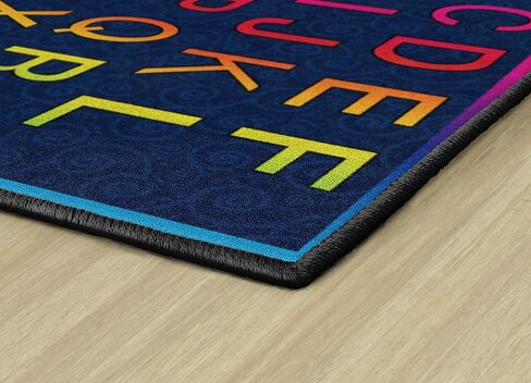 Flagship Carpets Cheery Alphabet Rainbow ABC Area Rug for Children's Classroom Mat, Playroom Carpet and General Educational Activities, 3' x 5', Multicolor in Saudi Arabia