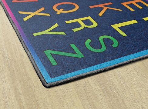 Flagship Carpets Cheery Alphabet Rainbow ABC Area Rug for Children's Classroom Mat, Playroom Carpet and General Educational Activities, 3' x 5', Multicolor in Saudi Arabia