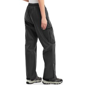 Women's Rain Pants Lightweight Waterproof Reflective,Windproof Breathable Gear Over Work for Hiking Cycling Outdoor Fishing