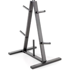Marcy Plate Tree for Standard Size Weight Plates/Storage Rack for Exercise Weights PT-36 dark grey, 34.00 x 9.00 x 4.00"