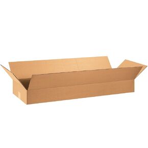 TOP PACK SUPPLY صناديق مموجة مسطحة مقاس 36x12x4، مسطحة، 36 طولًا × 12 عرضًا × 4 ارتفاعًا، عبوة من 20 قطعة | الشحن، التعبئة والتغليف، النقل، صندوق تخزين للمنزل أو العمل، صناديق بالجملة قوية