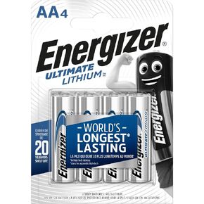 Energizer Ultimate Lithium AA Size Batteries - 20 Pack