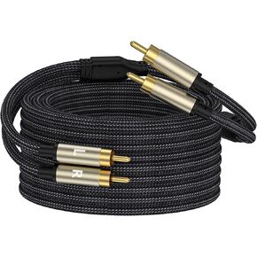 كابل RCA، 2RCA ذكر إلى 2RCA ذكر كابل صوت ستيريو مطلي بالذهب محول مضخم صوت السيارة مزدوج محمي سلك أحمر وأبيض لمضخم المسرح المنزلي نظام هاي فاي مكبر صوت للسيارة - 10أقدام in Saudi Arabia