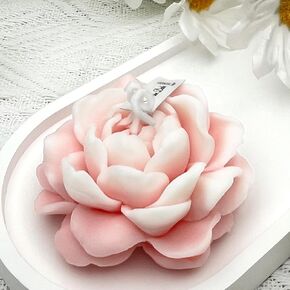 Jasmine Candles Gifts for Women, Soy Wax Aromatherapy Candle, Room Decor Cute Flower Shaped Scented Candles, Aesthetic Decorative (Bluebell, 3 Inch)