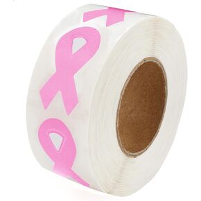 250 "Together we can Make a Difference" Round Stickers - Pink Ribbon Stickers for Breast Cancer Awareness - Perfect for Event Decorations, Giveaways and Fundraising -